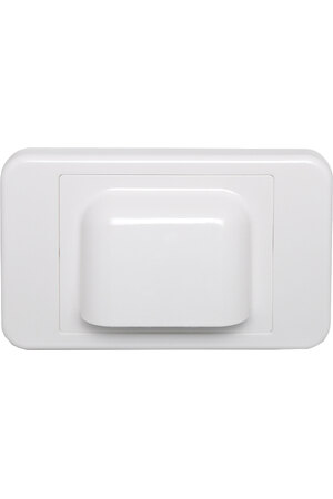 Dynalink White Slimline Shovel Nose Wallplate