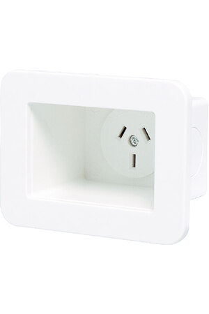 Altronics Wallplate Recess Box with 240V Mains GPO