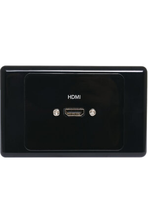 Dynalink HDMI Single Black Wallplate with Flyleads