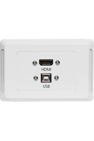 Dynalink USB B HDMI Wallplate With Socket Flyleads - Clipsal Pro