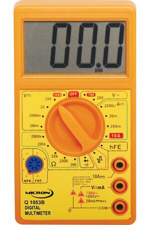 Micron 19 Range Digital Multimeter With Transistor Test