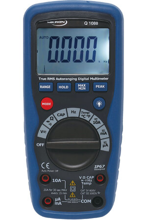 Micron IP67 Waterproof True RMS Digital Multimeter