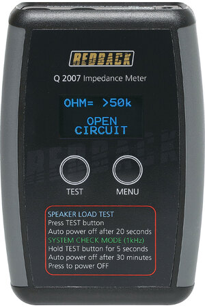 Redback Digital Audio Impedance Meter