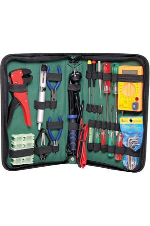 Micron 20 Piece Electronic Tool Kit With Soldering Iron