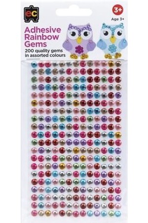 Adhesive Rainbow Gems - Set of 200