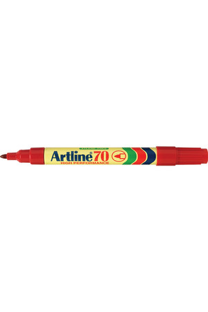Artline Markers 70 - Permanent 1.5mm (Bullet Nib): Red (Box of 12)