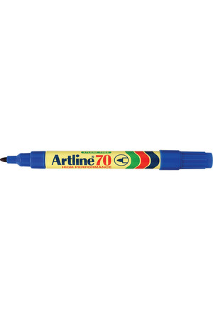 Artline Markers 70 - Permanent 1.5mm (Bullet Nib): Blue (Box of 12)