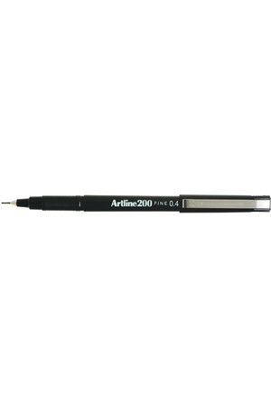 Artline Pen 200 - 0.4mm Fineline: Black (Box of 12)