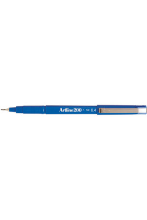 Artline Pen 200 - 0.4mm Fineline: Blue (Box of 12)