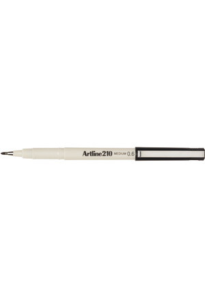 Artline Markers 210 (Medium) - Black 0.6mm (Box of 12)