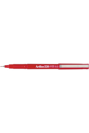 Artline Markers 220 (Superfine Point) - Red 0.2mm (Box of 12)