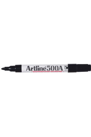 Artline Whiteboard Markers 500A - 2mm Bullet Nib: Black (Box of 12)