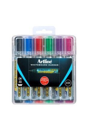 Artline Whiteboard Marker 577 - 3mm Bullet Nib Hard Case: Assorted (Pack of 6)