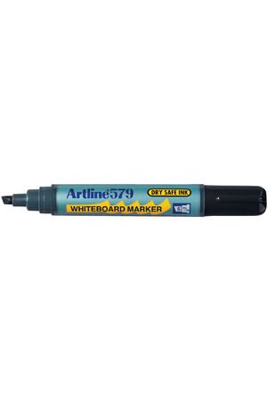 Artline Whiteboard Markers 579 - 5mm Chisel Nib: Black (Box of 12)