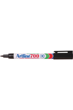 Artline Markers 700 - 0.7mm Permanent (Bullet Nib): Black (Box of 12)