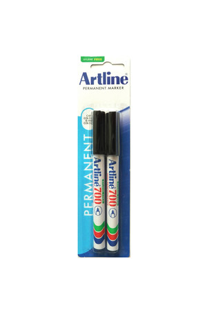 Artline Markers 700 - 0.7mm Permanent (Bullet Nib): Black (Pack of 2)