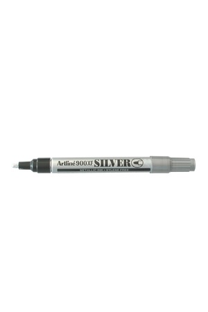 Artline Markers - 2.3mm Permanent (Bullet Nib):  Metallic Silver (12 Pack)