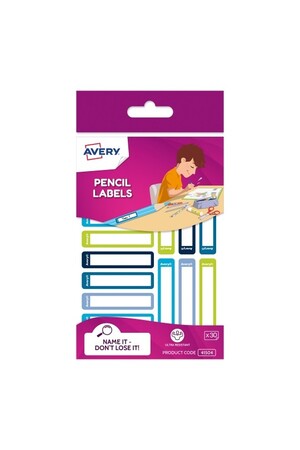 Pencil Labels 40mm - Rectangle: Boy (Pack of 30)