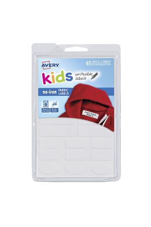 Avery Kids - No-Iron Fabric Labels - 45 Pack