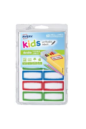 Avery Kids Durable Labels - Assorted - 60 Pack