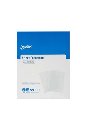 Bantex Sheet Protectors (A4) - 50 Micron (Tough P/Pocket): Box of 100