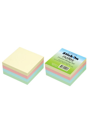 Beautone Stick On Notes - Pastel Cube (76x76mm): 4 Colours