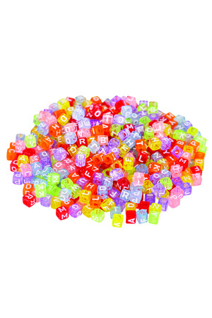 Alphabet Cube Beads (100g)