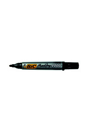 BIC Marker - Marking 2000: Permanent 1.7mm Bullet Tip Black (Box of 12)
