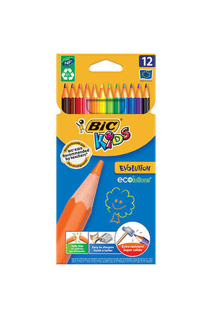 Bic Kids Evolution Coloured Pencils - Pack of 12
