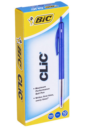 Bic Pen - Ballpoint Clic M10: Medium Blue (Box of 10)