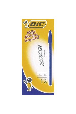 Bic Pen - Ballpoint Economy: Medium Blue (Box of 12)