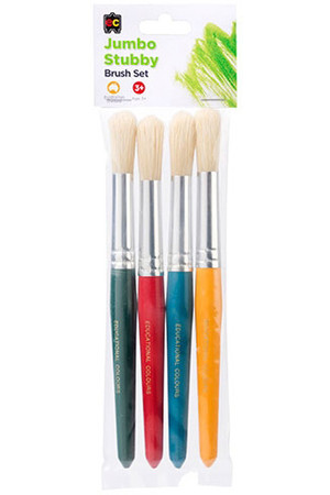 Brush Jumbo Round Wooden Bristle - Pack of 4