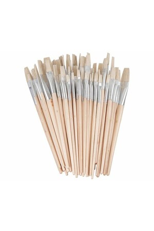 Bulk Hog Hair Brush Set - Flat: Pack of 60