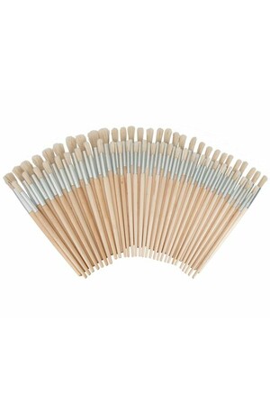 Bulk Hog Hair Brush Set - Round: Pack of 60