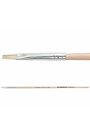 Hog Hair Brushes - Flat: Size 2 (Pack of 12)