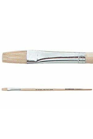 Hog Hair Brushes - Flat: Size 6 (Pack of 12)