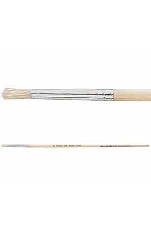 Hog Hair Brushes - Round: Size 2 (Pack of 12)