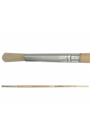 Hog Hair Brushes - Round: Size 4 (Pack of 12)