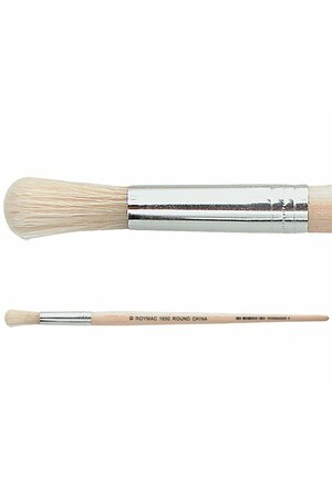 Hog Hair Brushes - Round: Size 10 (Pack of 12)
