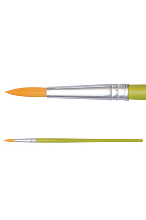 Budget Taklon Brushes - Round (Pack of 10): Size 8