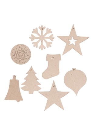 Papier Mache - Christmas Decorations (Pack of 80)