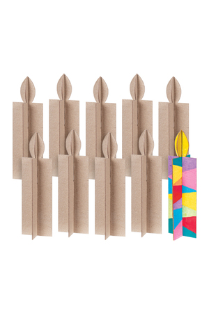 3D Papier Mache Christmas Candle - Set of 10