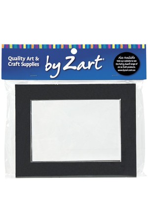 Pre-Cut Cardboard Mounts - Black and White: A6 (Pack of 10)