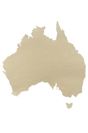 Cardboard Australia Map - Large (Pack of 10)