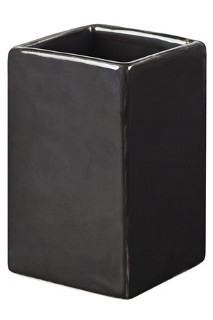 Ceramic Oblong Vases - Black (Pack of 6)