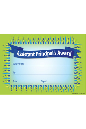 Assistant Principal's Award Certificate - Pack of 35