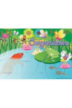 Garden Pond Merit Certificate - Pack of 200