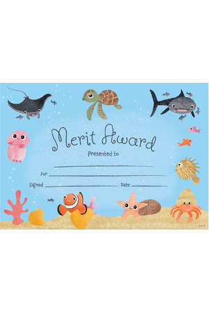 Oceans Merit Certificate - Pack of 35