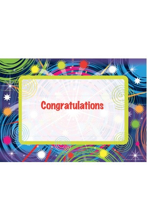 Congratulations Certificate: Paper - Pack of 35