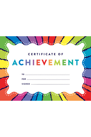 Rainbow Stripes - PAPER Certificates (Pack of 35)